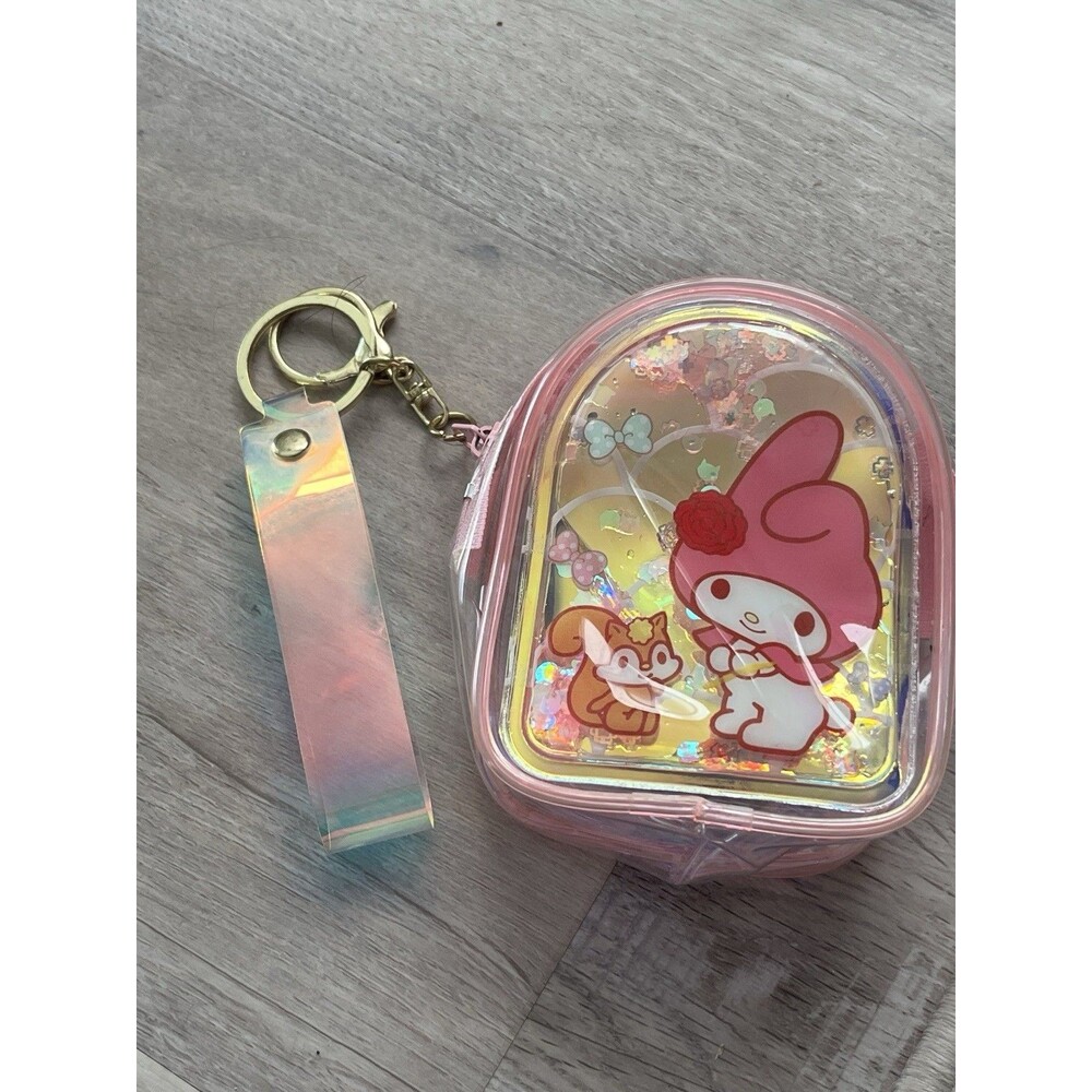 My Melody Coin Purse Mini Backpack Shiny Wristlet Keychain